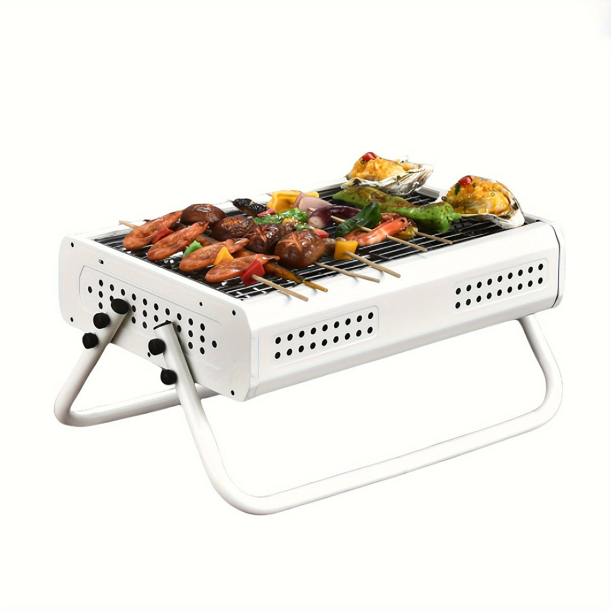 Draagbare houtskoolbarbecue opvouwbare tafelgrill