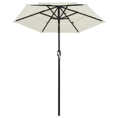 Kantelbare parasol met draaimechanisme