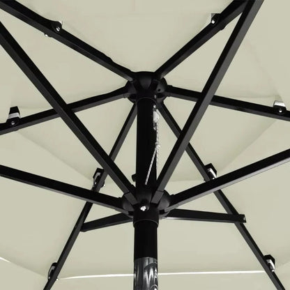 Kantelbare parasol met draaimechanisme