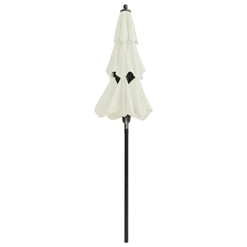 Kantelbare parasol met draaimechanisme