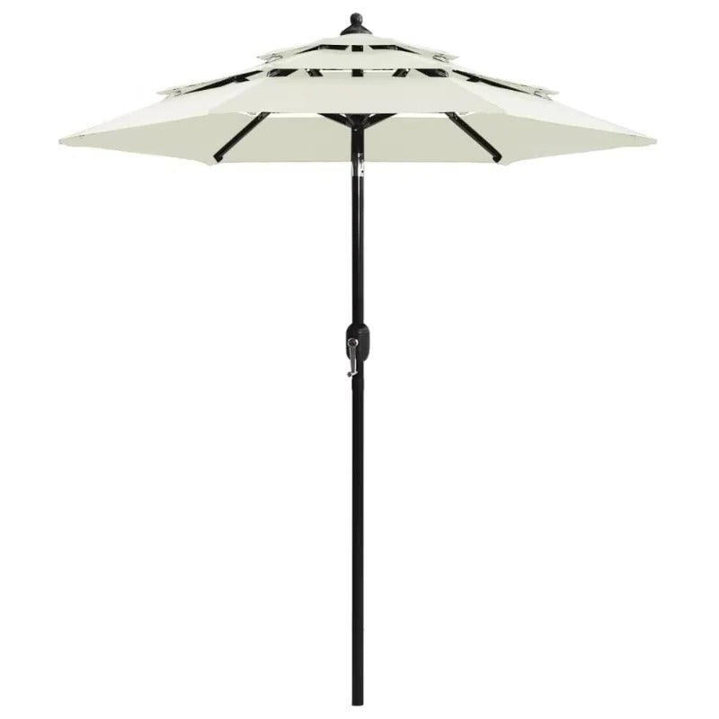 Kantelbare parasol met draaimechanisme