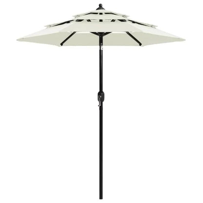 Kantelbare parasol met draaimechanisme