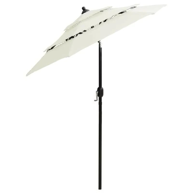Kantelbare parasol met draaimechanisme