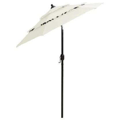 Kantelbare parasol met draaimechanisme