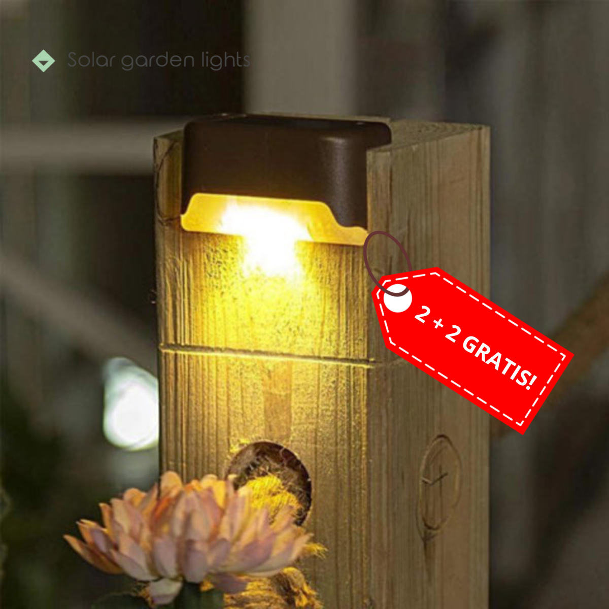 SolarLamp draadloze LED-wandlamp op zonne-energie