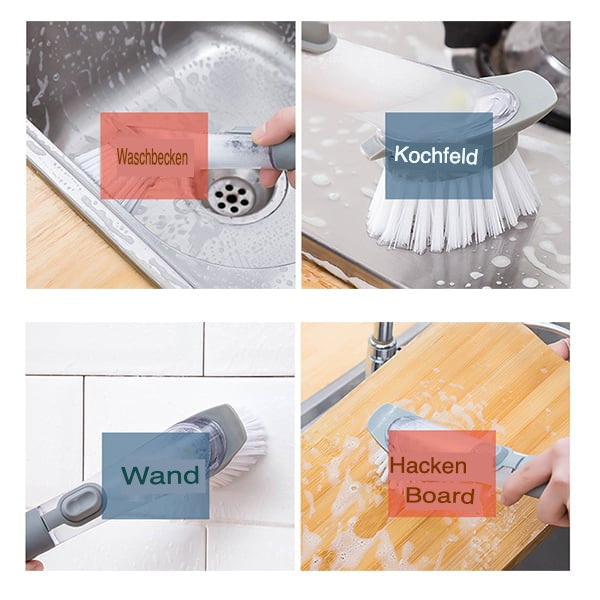 DishMaster afwasborstel met zeepdispenser
