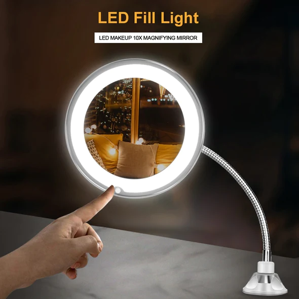 Navando LED make-up spiegel met zwanenhals