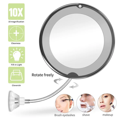 Navando LED make-up spiegel met zwanenhals