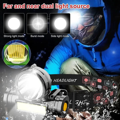 Draagbare Outdoor Hoofdlamp en Zaklamp