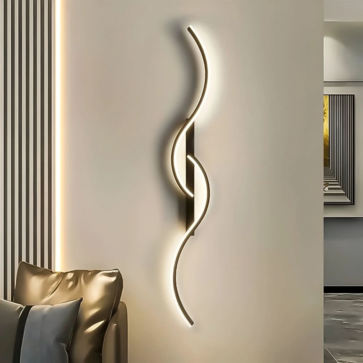 SCHWUNG moderne gebogen led-wandlamp