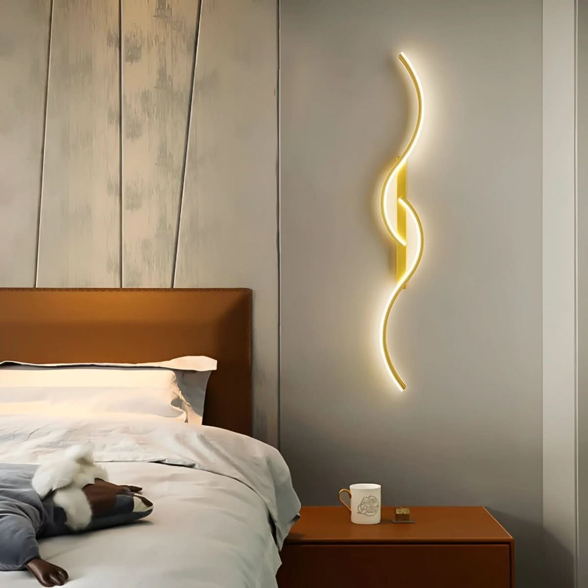 SCHWUNG moderne gebogen led-wandlamp