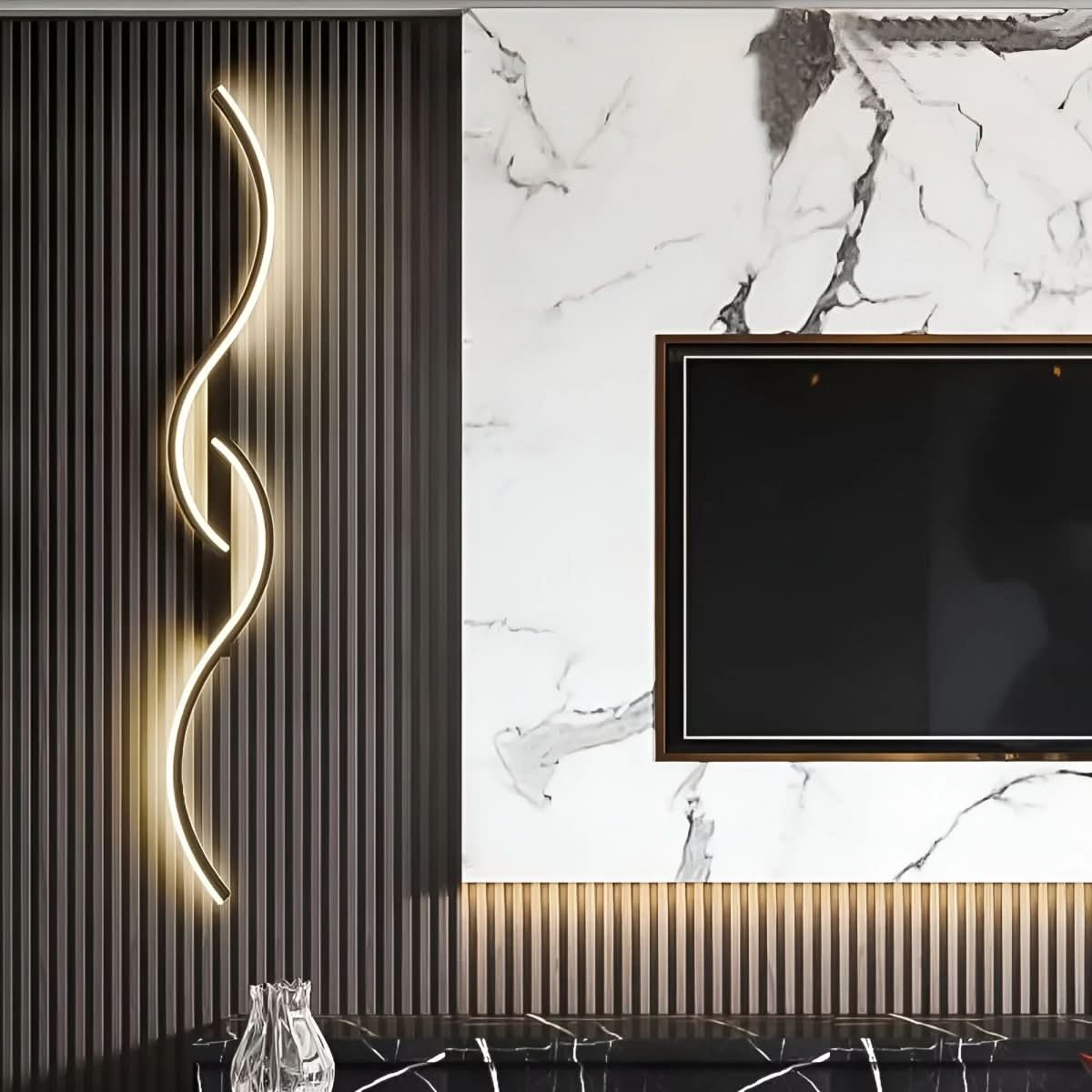 SCHWUNG moderne gebogen led-wandlamp