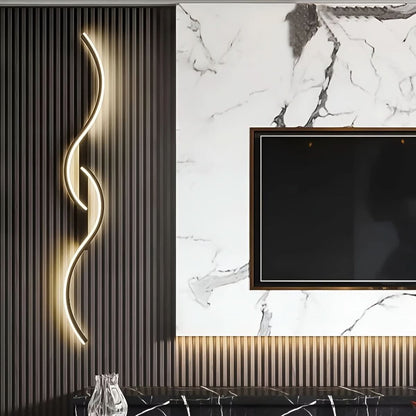 SCHWUNG moderne gebogen led-wandlamp
