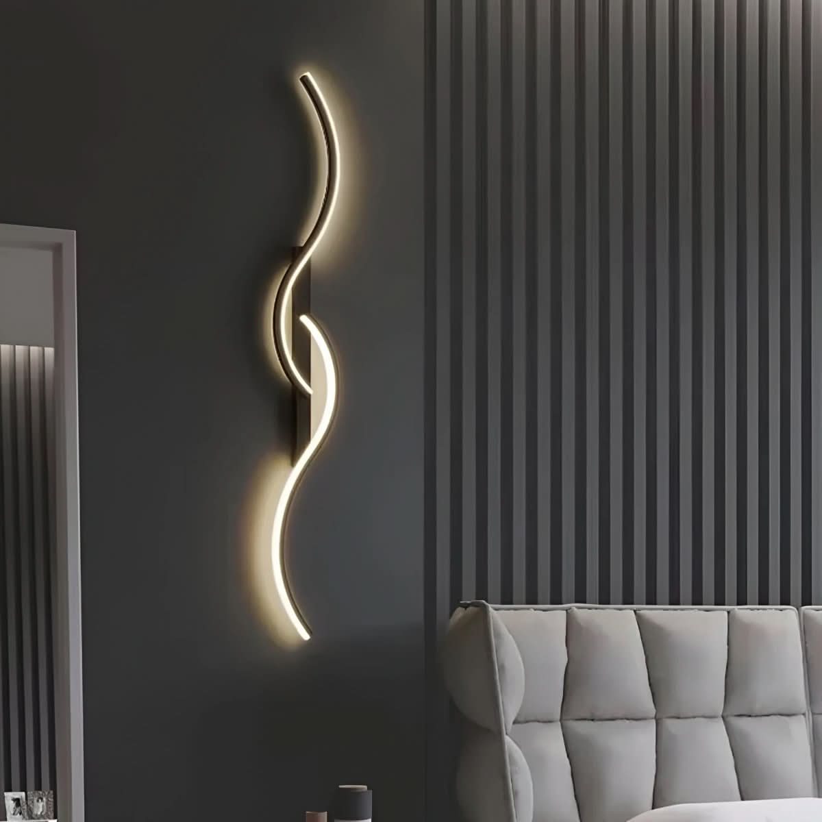 SCHWUNG moderne gebogen led-wandlamp