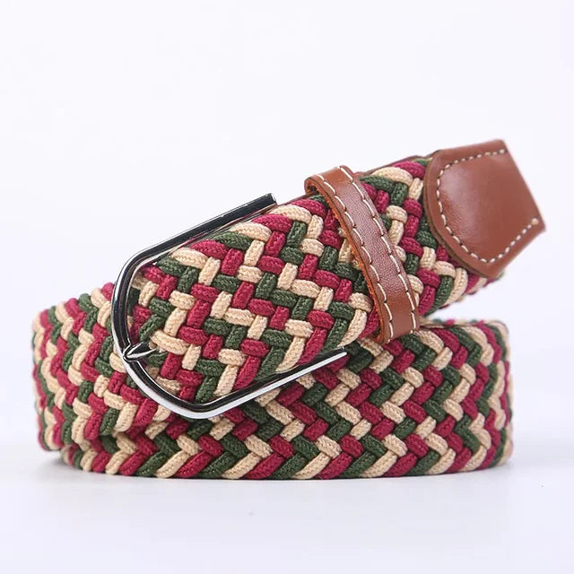 StretchBuckle elastische faux lederen riem