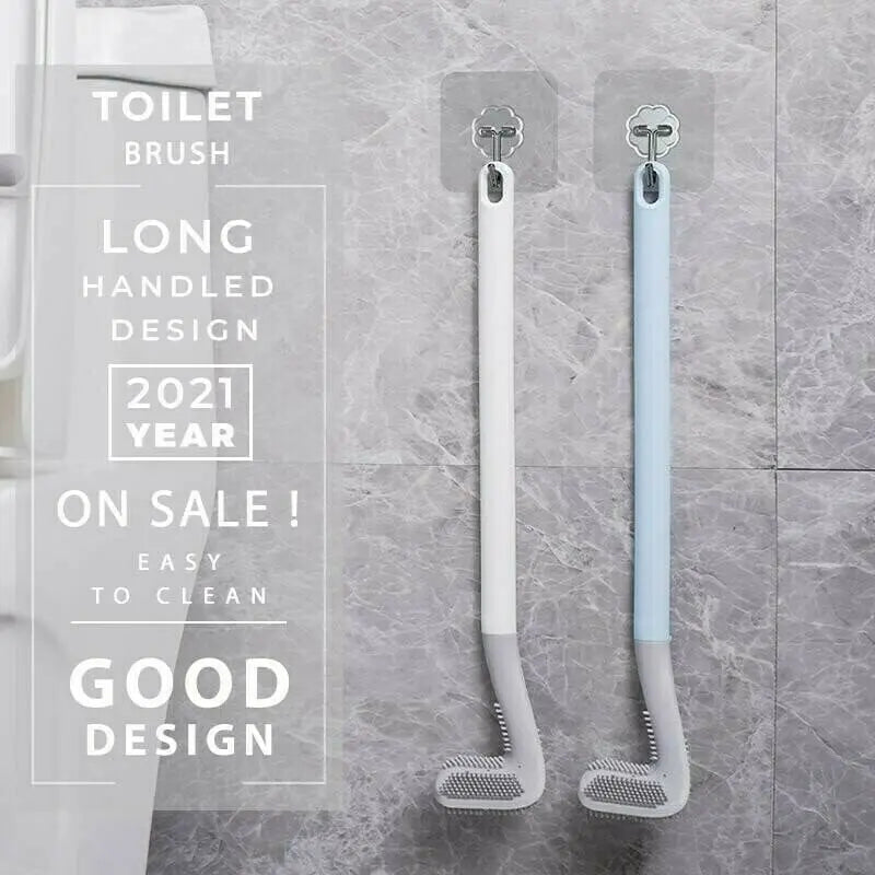 Driehoekige toiletborstel met wandhouder