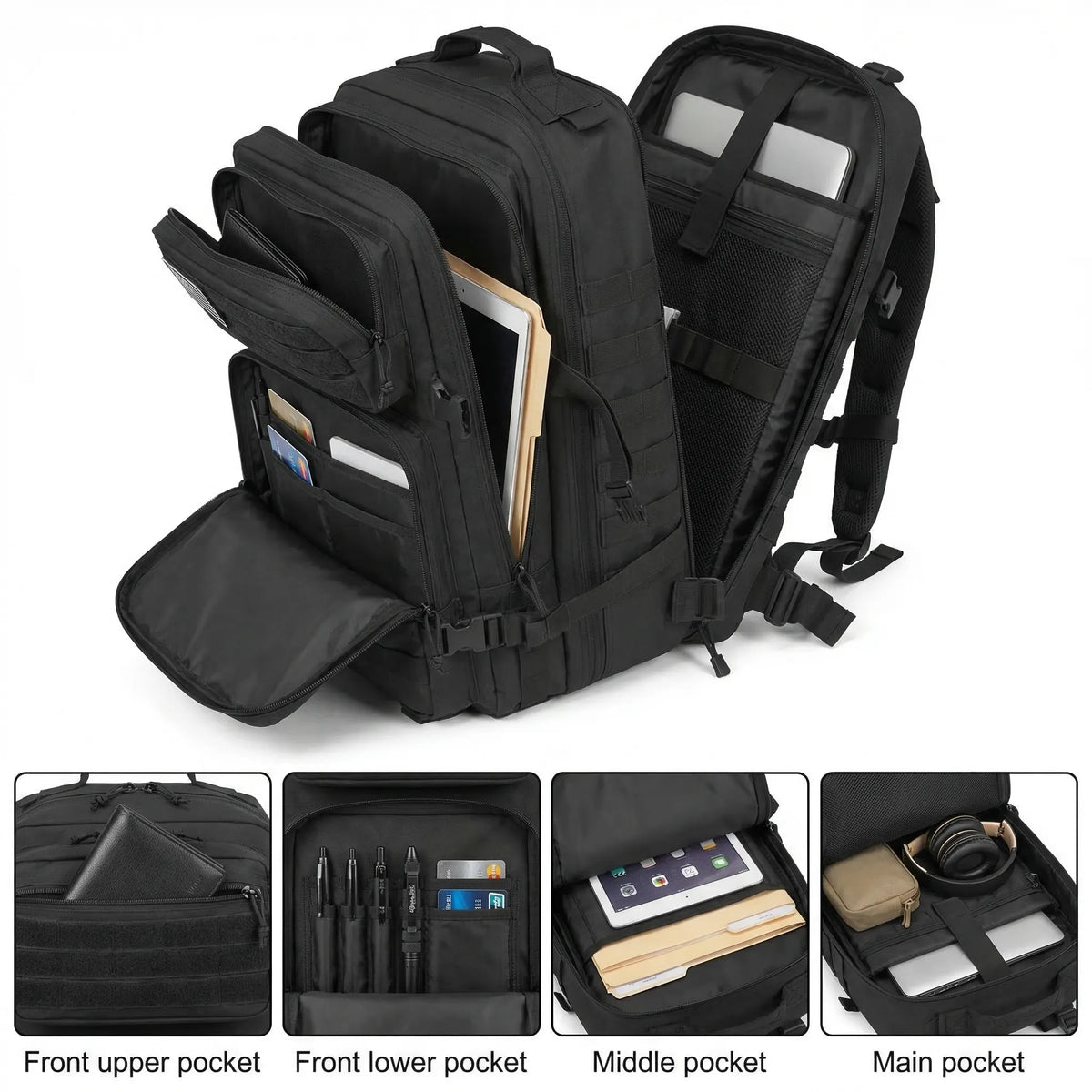 Tacvern tactische MOLLE-rugzak 45L