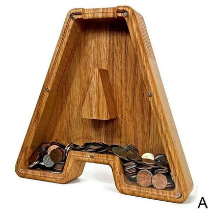 LetterSaver houten alfabet spaarpot