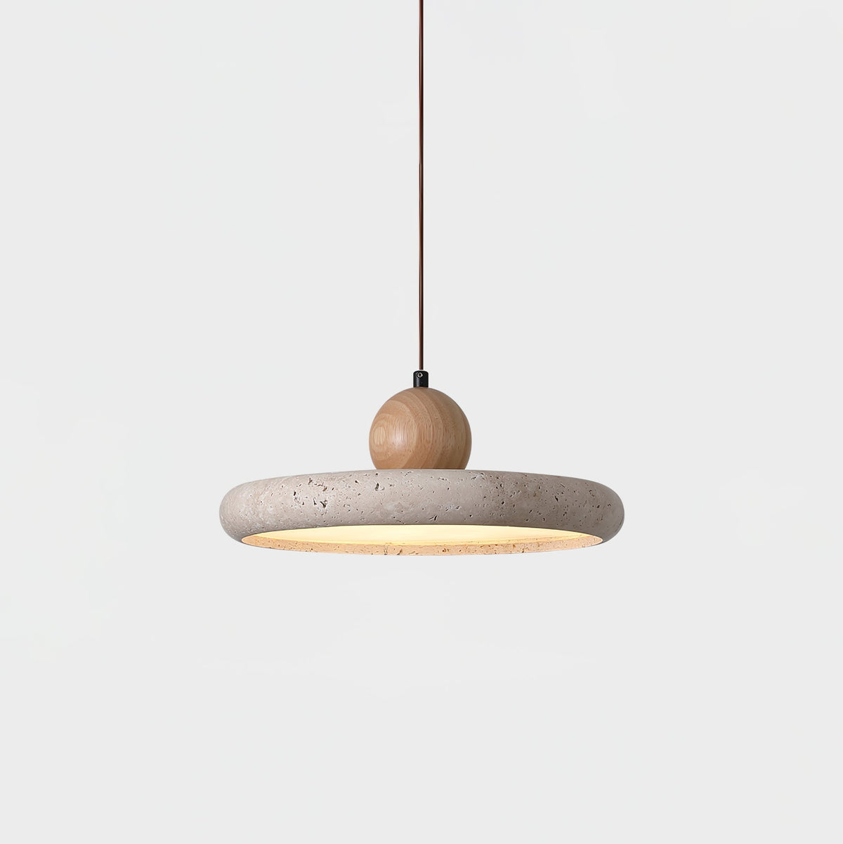 SMD Living travertin en houten hanglamp