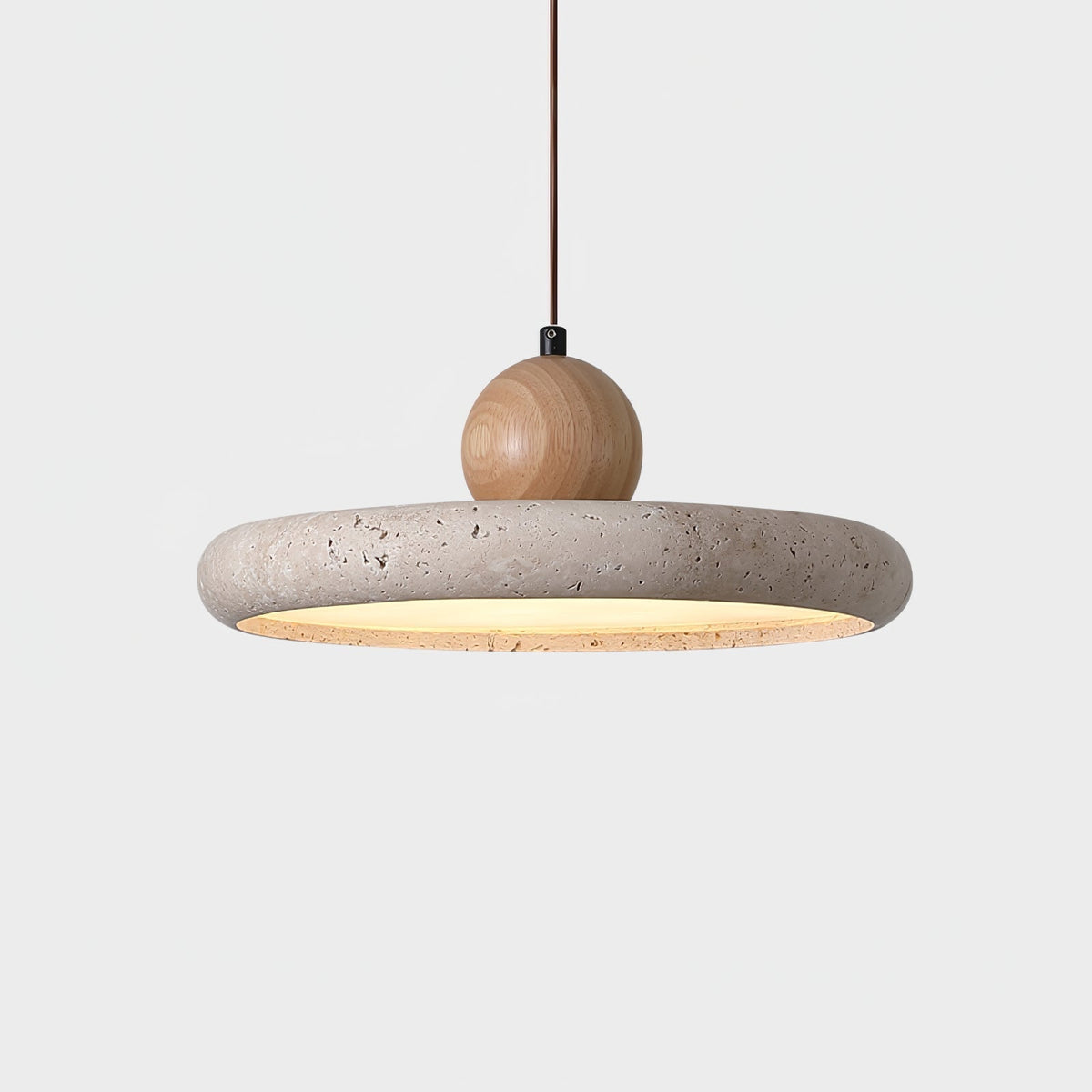 SMD Living travertin en houten hanglamp