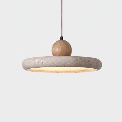 SMD Living travertin en houten hanglamp