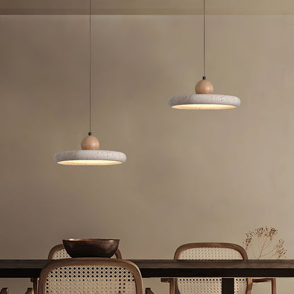 SMD Living travertin en houten hanglamp