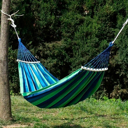 Luxe gestreepte canvas hangmat