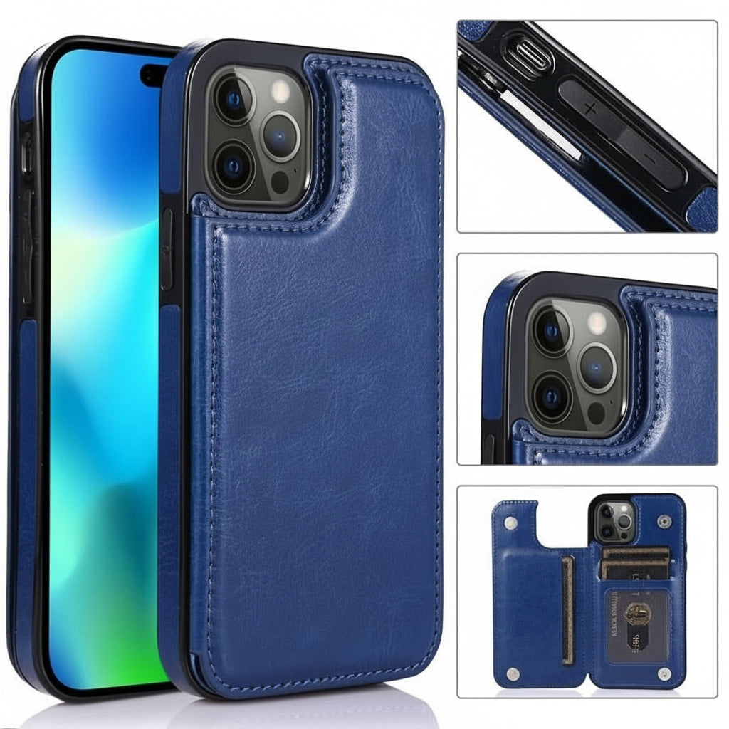 LederWallet luxe lederen smartphonehoesje