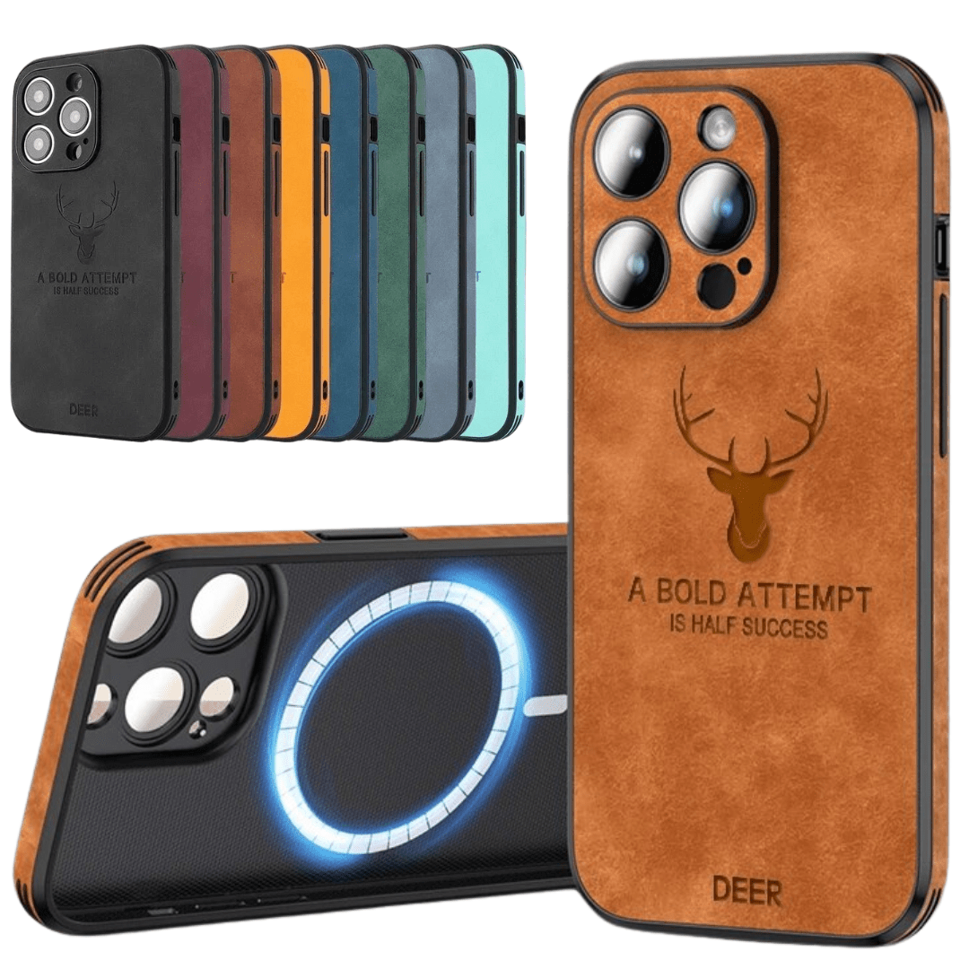 LuxeShield lederen iPhone-hoesje