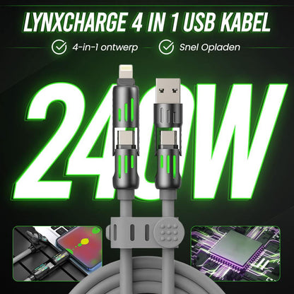 LynxCharge 4-in-1 USB-kabel