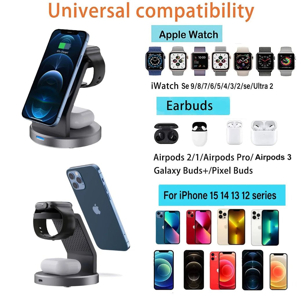 TRIMAGDOCK 3-in-1 magnetisch laadstation
