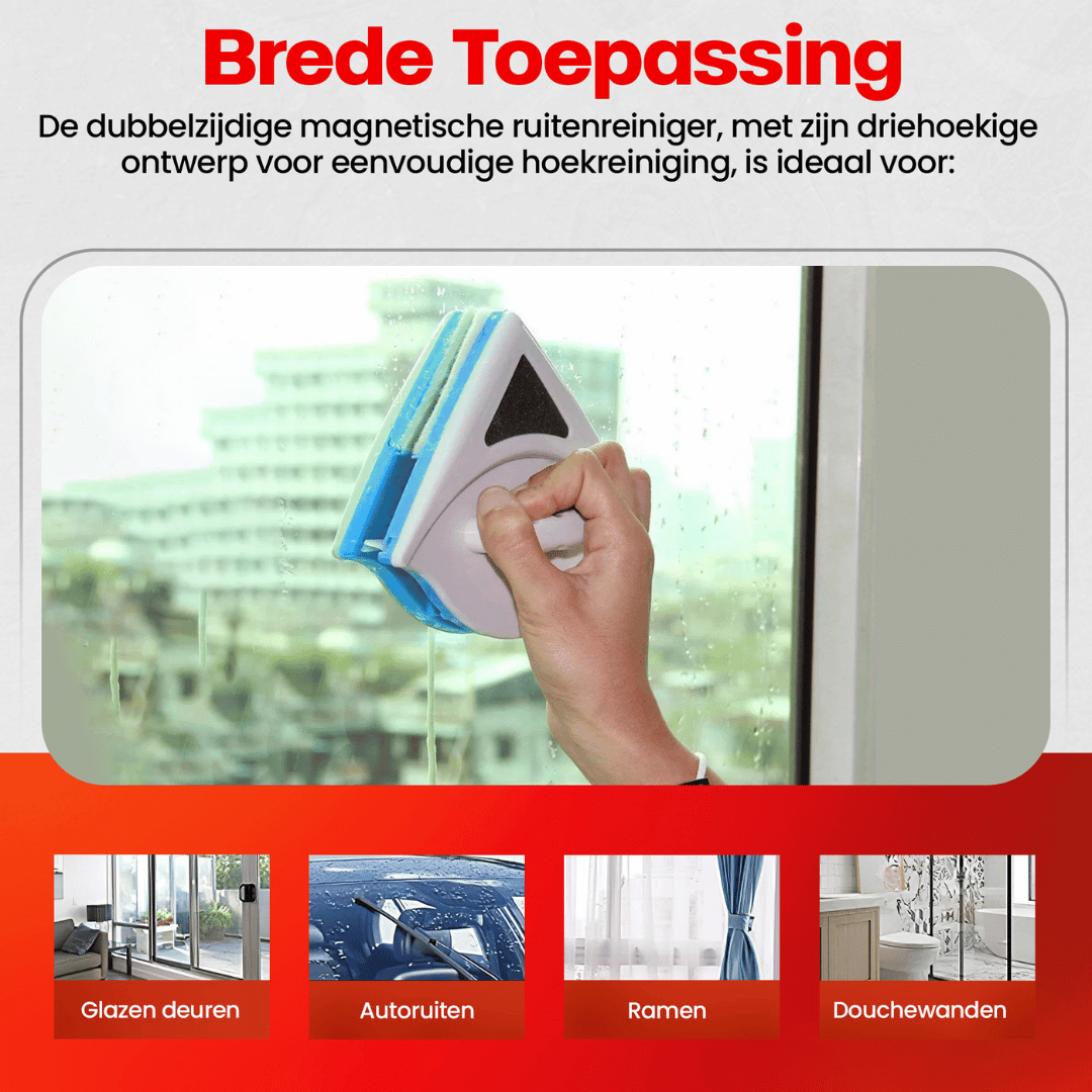 MagClean dubbelzijdige magnetische ruitenreiniger