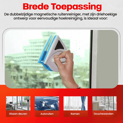 MagClean dubbelzijdige magnetische ruitenreiniger