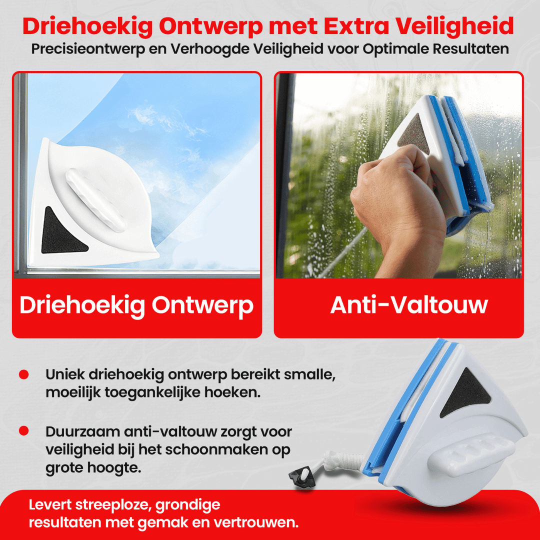 MagClean dubbelzijdige magnetische ruitenreiniger