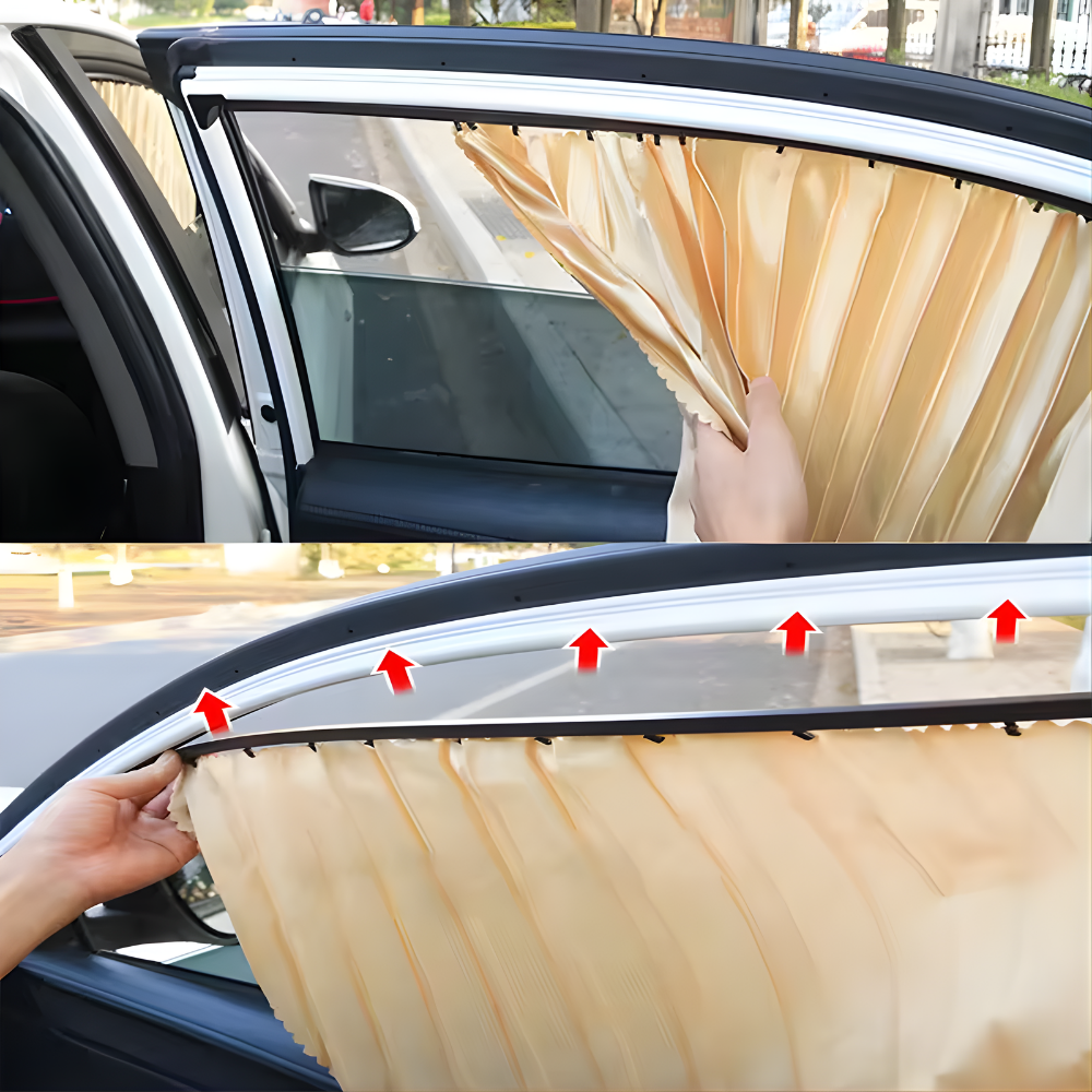 Magnetisch en uitschuifbare autoraam zonnescherm set
