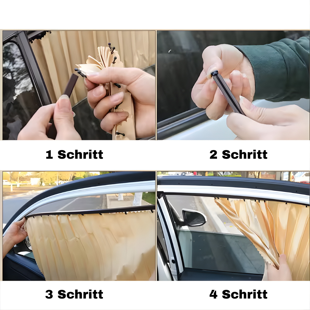 Magnetisch en uitschuifbare autoraam zonnescherm set