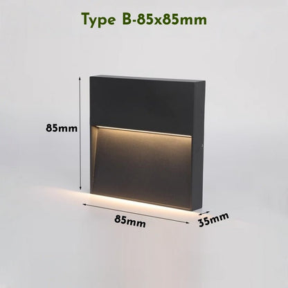 BESEGLOW vierkante led-buitenwandlamp
