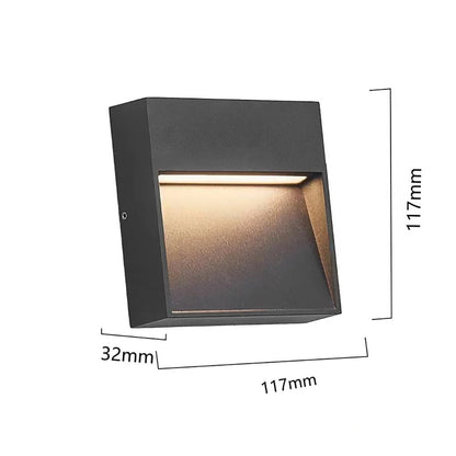 BESEGLOW vierkante led-buitenwandlamp