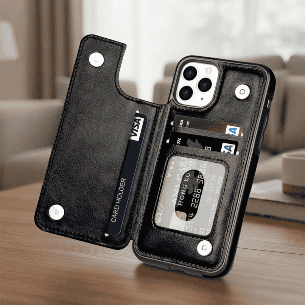 LederWallet luxe lederen smartphonehoesje