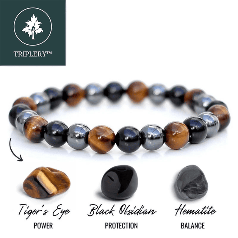 Triplery beschermende edelsteenarmband