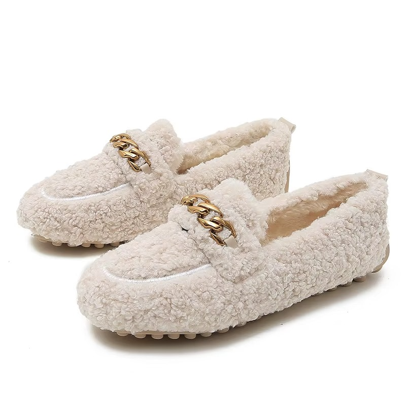 Luxe dames pantoffels met goudkleurige ketting