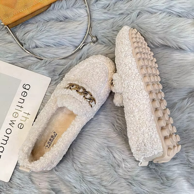 Luxe dames pantoffels met goudkleurige ketting