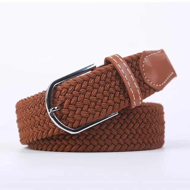 StretchBuckle elastische faux lederen riem