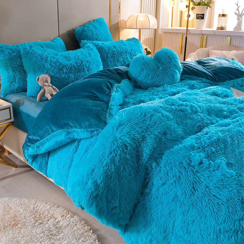 Zachte Fleece Bedset met Hartkussen