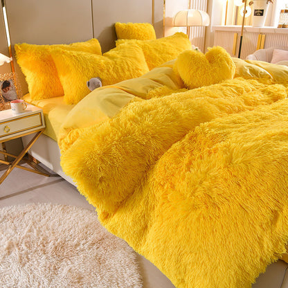 Zachte Fleece Bedset met Hartkussen
