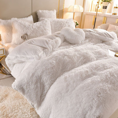 Zachte Fleece Bedset met Hartkussen