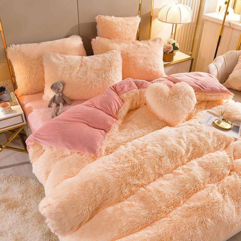 Zachte Fleece Bedset met Hartkussen