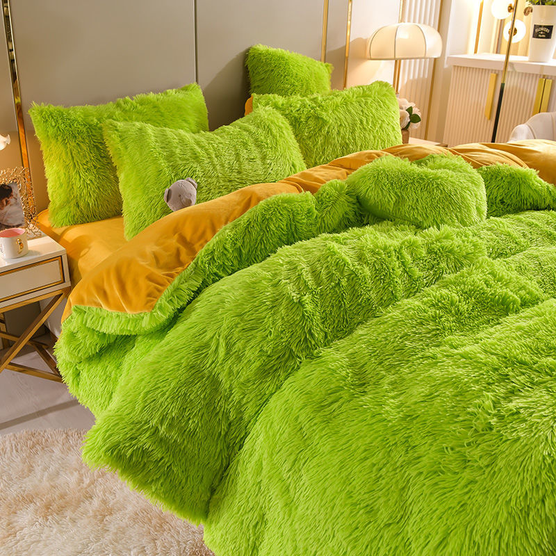 Zachte Fleece Bedset met Hartkussen