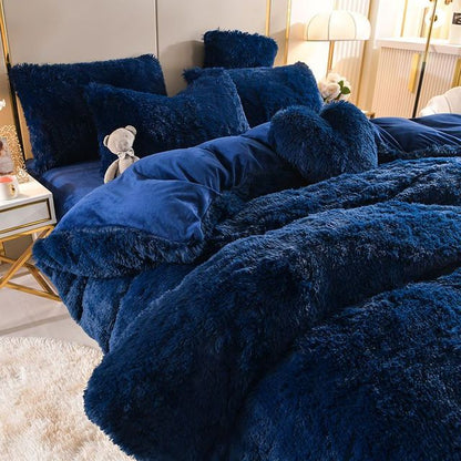 Zachte Fleece Bedset met Hartkussen