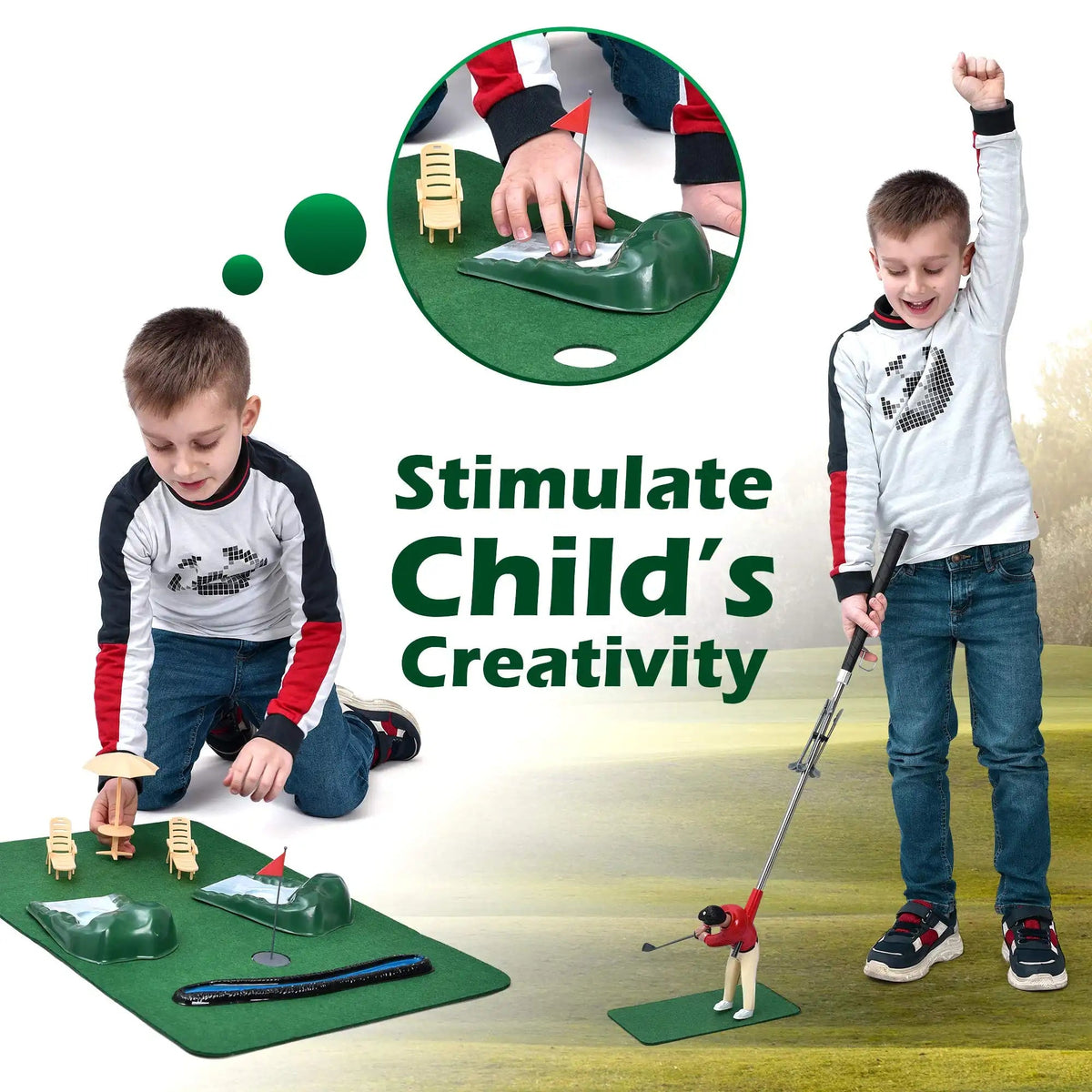 Interactieve mini golfset voor binnen